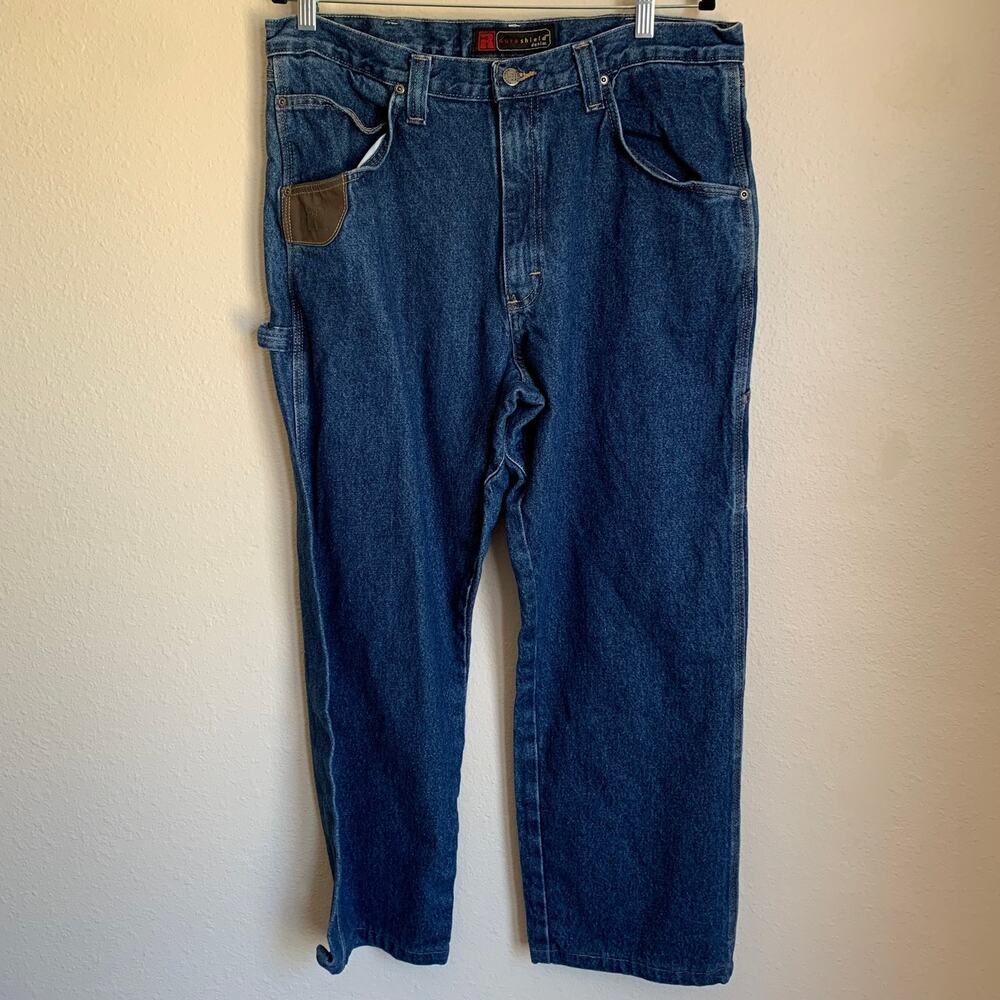 Riggs Workwear Durashield Denim Jeans Men's 36x28 Medium Blue Wash